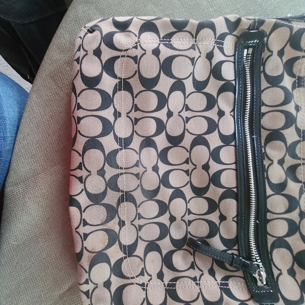 Blacck and grey coach bag